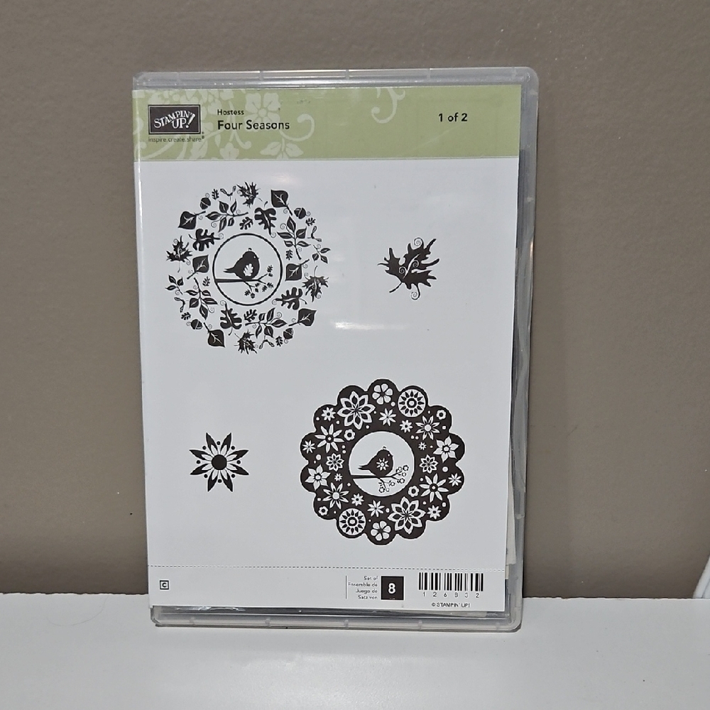 Stampin' Up! Four Seasons Rubber Cling Double Stamp Set in 1 case
